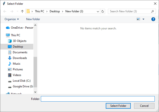Select Invoice Folder